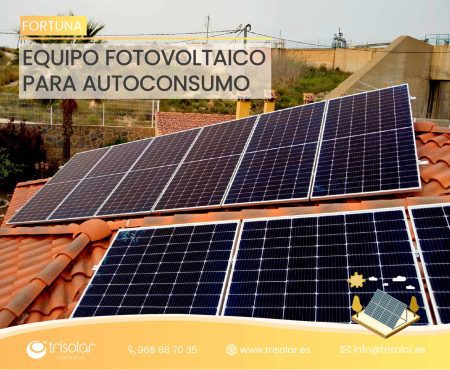 Instalacion de autoconsumo fotovoltaico en Fortuna, Murcia