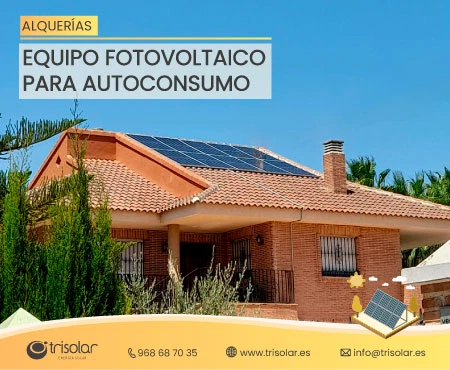 INSTALACIONE DE AUTOCONSUMO FOTOVOLTAICO EN ALQUERIAS