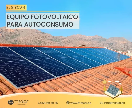 Instalacion de autoconsumo fotovoltaico en El Siscar