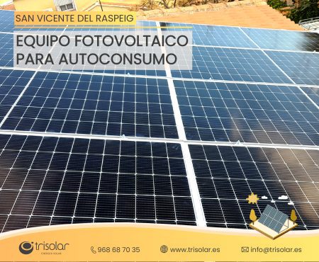Instalacion fotovoltaica en San Vicente del Raspeig, Alicante.