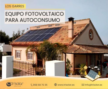 Instalacion de autoconsumo fotovoltaico en Los Garres, Murcia.