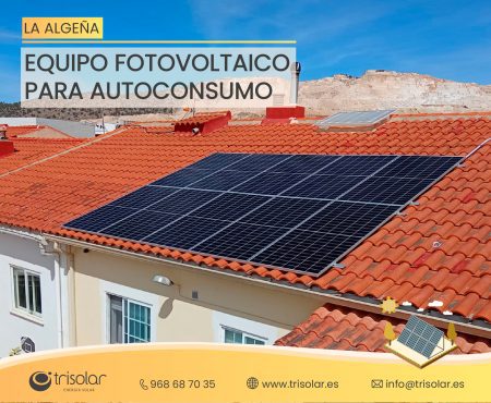 Instalación de autoconsumo fotovoltaico en La Algueña, Alicante.