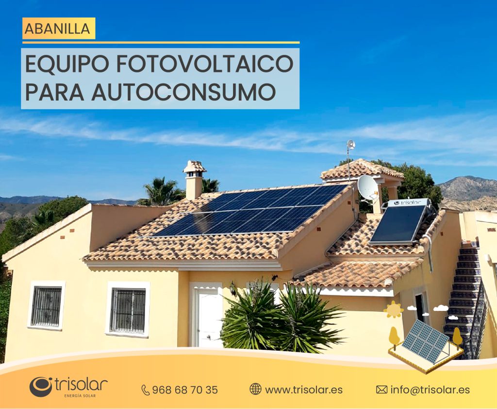 Instalacion de autoconsumo fotovoltaico en abanilla