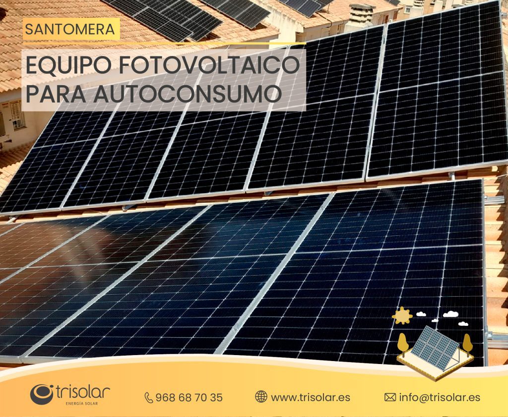 Instalacion de autoconsumo fotovoltaico en Santomera, Murcia