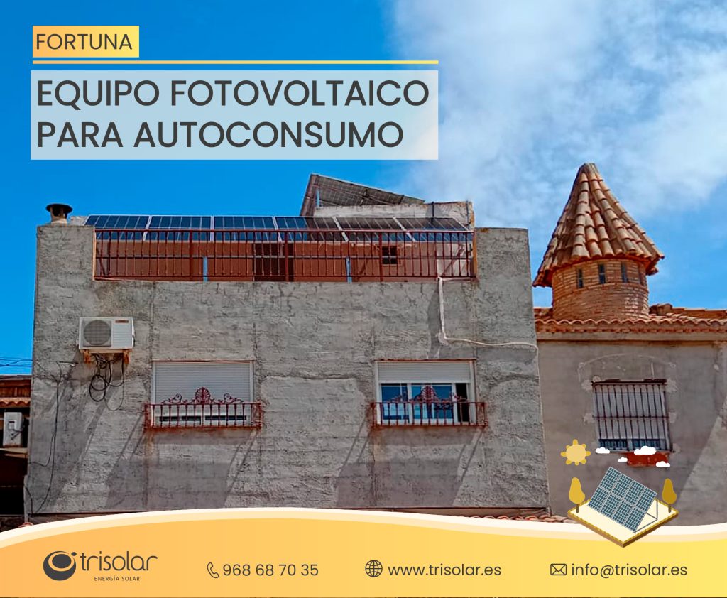 Autoconsumo fotovoltaico en Fortuna, murcia
