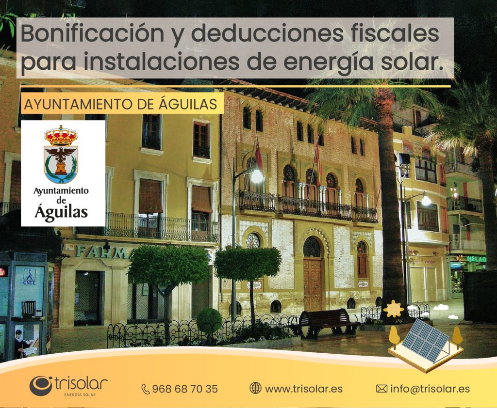 BONIFICACIONES PLACAS SOLARES AYUNTAMIENTO DE AGUILAS