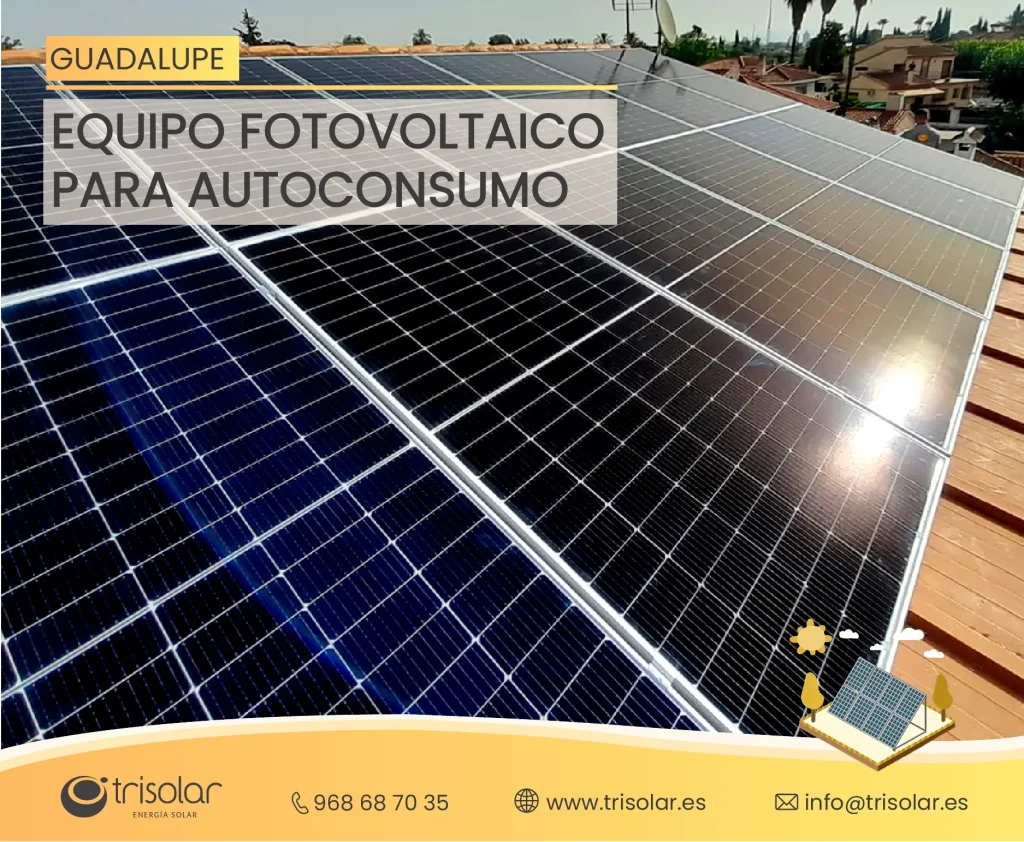 Instalación de autoconsumo fotovoltaico en Guadalupe, Murcia.