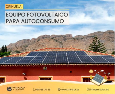 Instalación de autoconsumo fotovoltaico en Orihuela, Alicante.