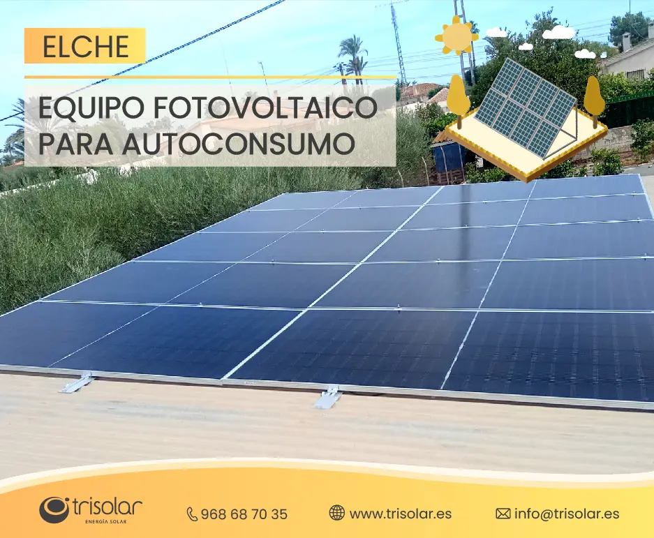 Instalacion de autoconsumo fotovoltaico en Elche, Alicante.