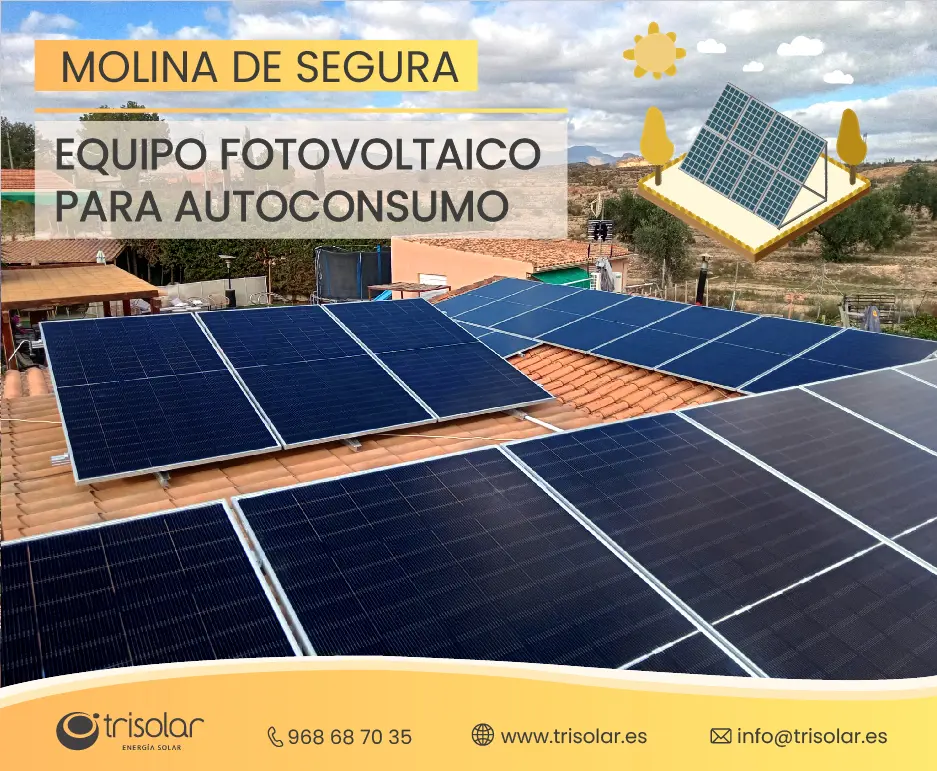Instalacion fotovoltaica en Molina de Segura, Murcia.