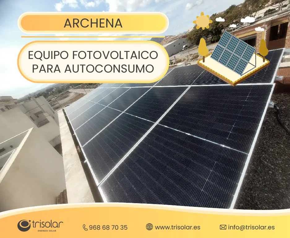 Instalacion fotovoltaica en Archena, Murcia.