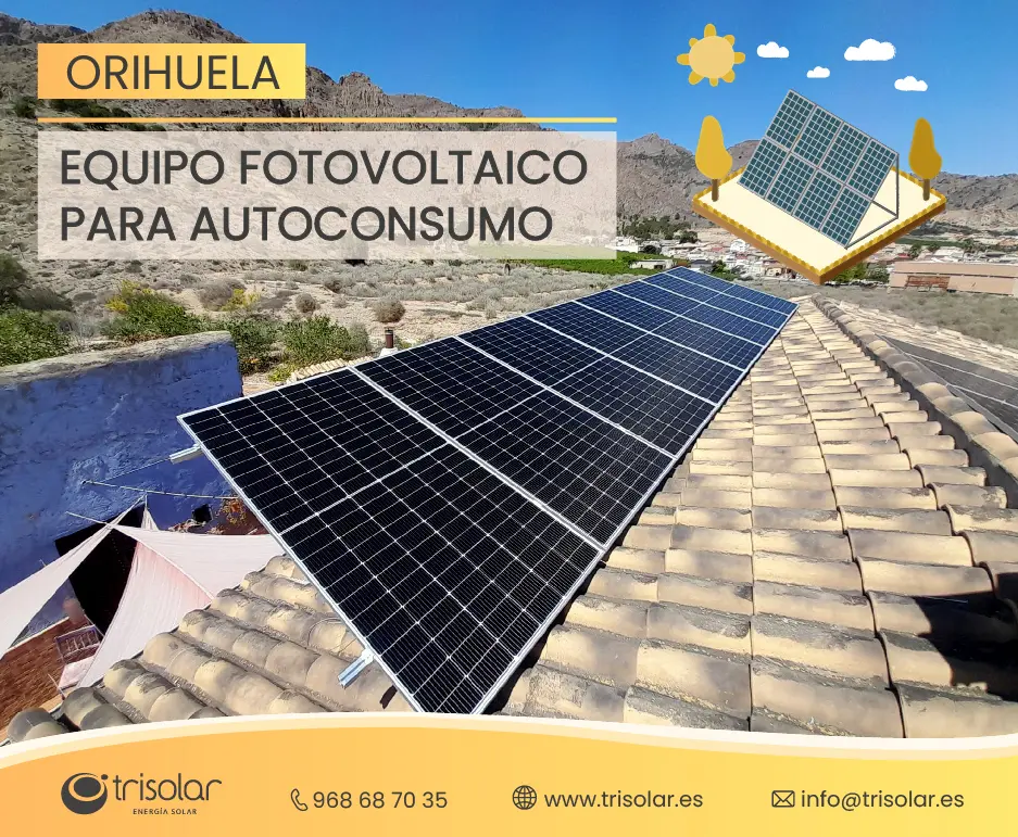 Instalacion fotovoltaica en Orihuela, Alicante.