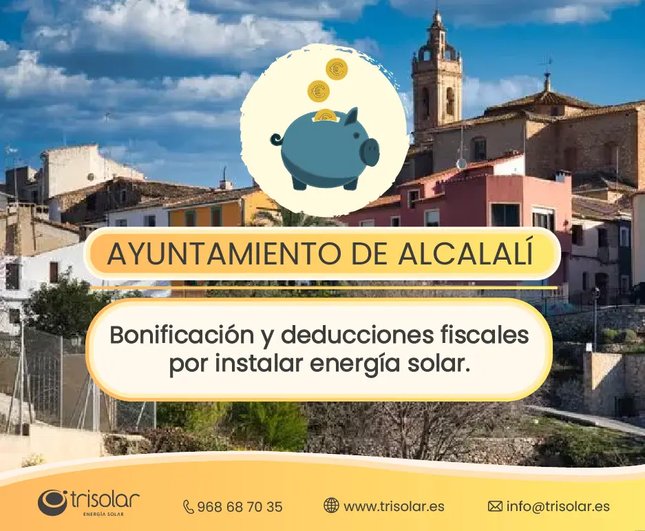 Bonificaciones placas solares Ayuntamiento de Alcalali, Alicante.