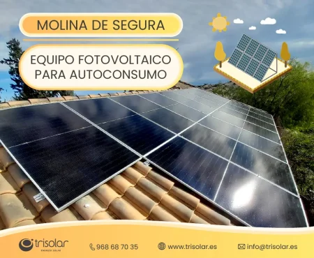 Instalación fotovoltaica para autoconsumo en Molina de Segura, Murcia.