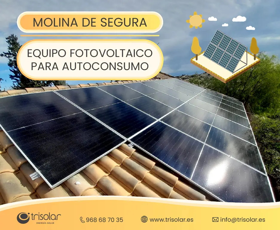 Instalación fotovoltaica para autoconsumo en Molina de Segura, Murcia.