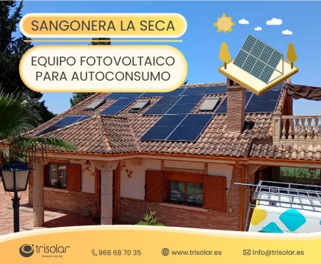 Instalación fotovoltaica en Sangonera la Seca, Murcia.