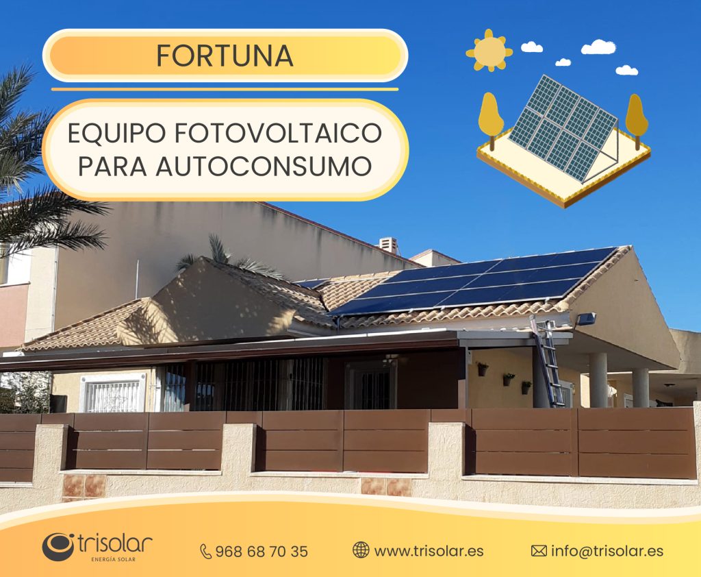 Instalación fotovoltaica en Fortuna, Murcia.
