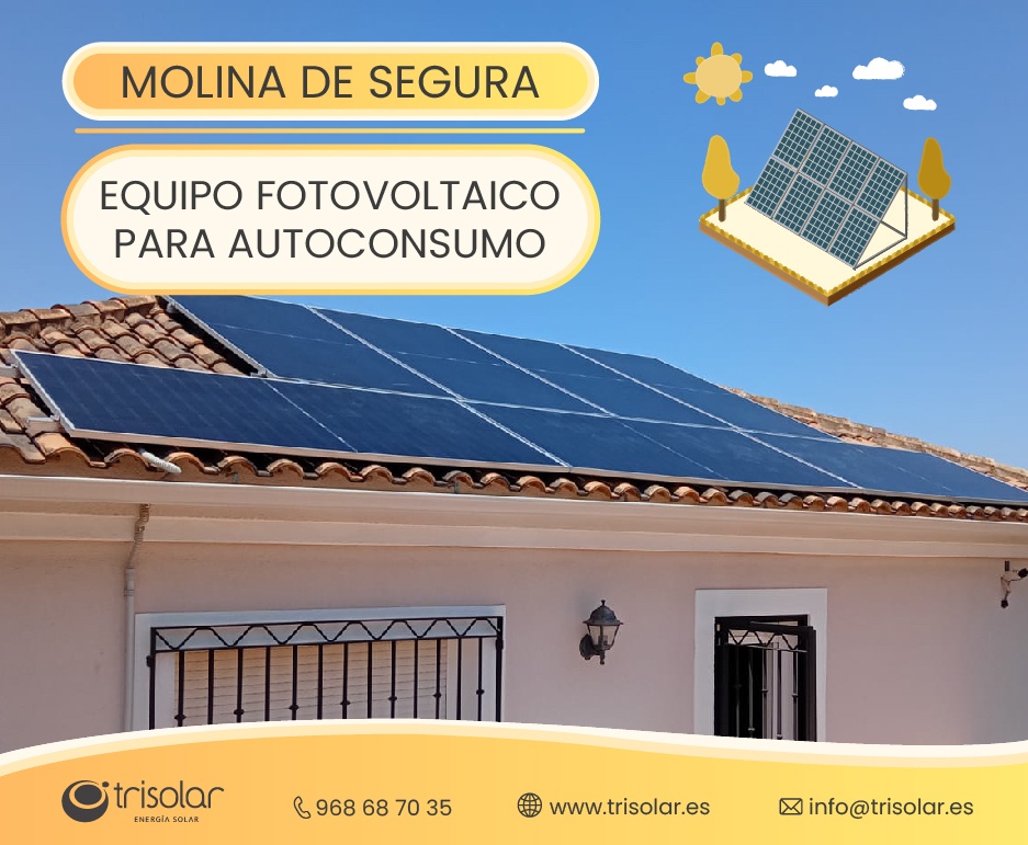 Instalacion fotovoltaica en Molina de Segura, Murcia.